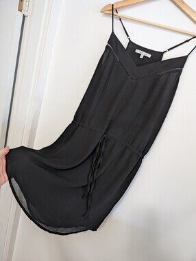 Naked Zebra Small Mini Dress Black Sheer Layers Spaghetti Straps Boho Flowy